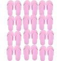 Khakho Pedicure Slippers Disposable Flip Flops for Pedicures 12 Pair Pink Pedicure Flip Flops for Women Salon Spa Beach Party Guests