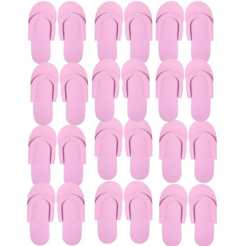 Khakho Pedicure Slippers Disposable Flip Flops for Pedicures 12 Pair Pink Pedicure Flip Flops for Women Salon Spa Beach Party Guests