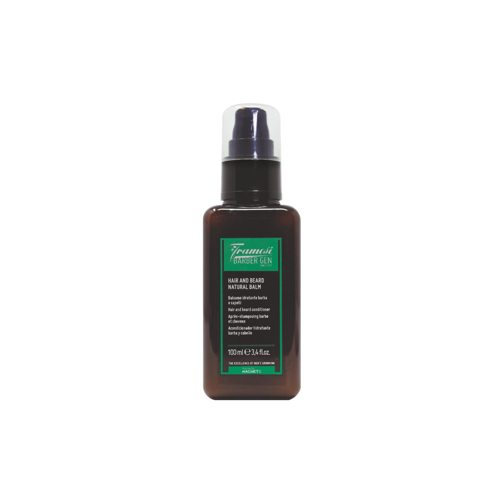 Framesi Barber Gen Hair & Beard Natural Balm, 3.4 fl oz, Rinse-out Beard Conditioner