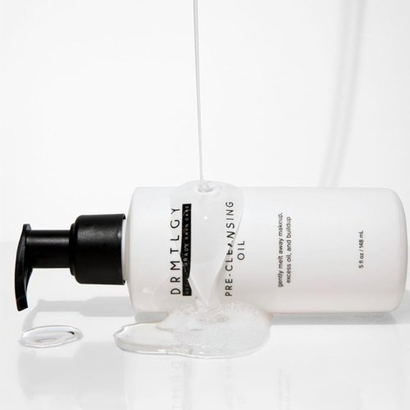 DRMTLGY Pre-Cleansing Oil - Makeup Remover Oil to be Paired with Facial Cleanser - Cleanser for Face - Melts Mascara, Makeup, & Preps for Cleansing, 5 fl oz