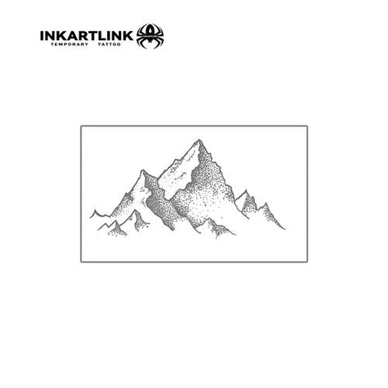 INKARTLINK Semi Permanent Tattoos, 3 Sheets of Small Temporary Tattoos, Adult Art Designs, Party Favors, Waterproof, Realistic, No Adhesive, No Reflective, Lasts 1-2 Weeks (Mountains)