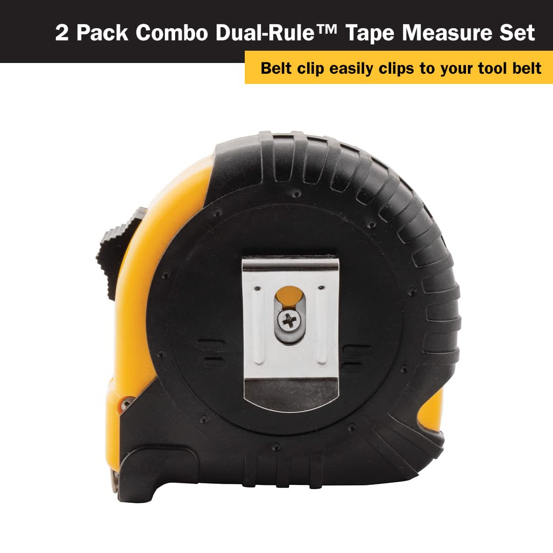 Titan 10903 Tape Measure with Easy-Read Standard Markings and Durable Case, 2-Piece Set, 12-Foot and 25-Foot