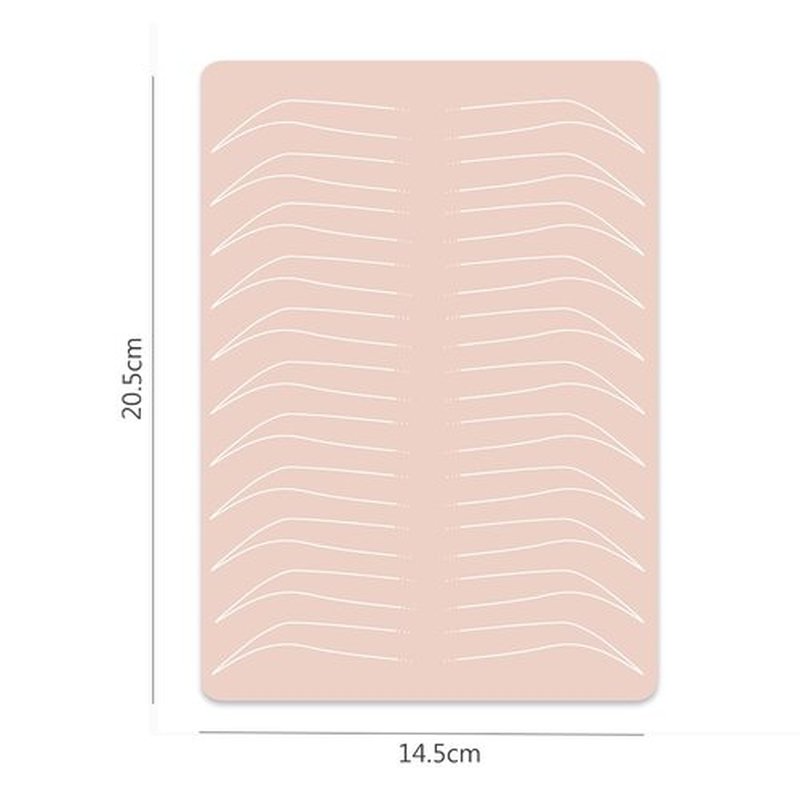 Lencharm 5PCS Double Sides Silicone Practice Skin Permanent Makeup Tattoo Microblading Microshading Practice Fake Skins for Tattooing Brows Ombre Eyebrows Tattoos