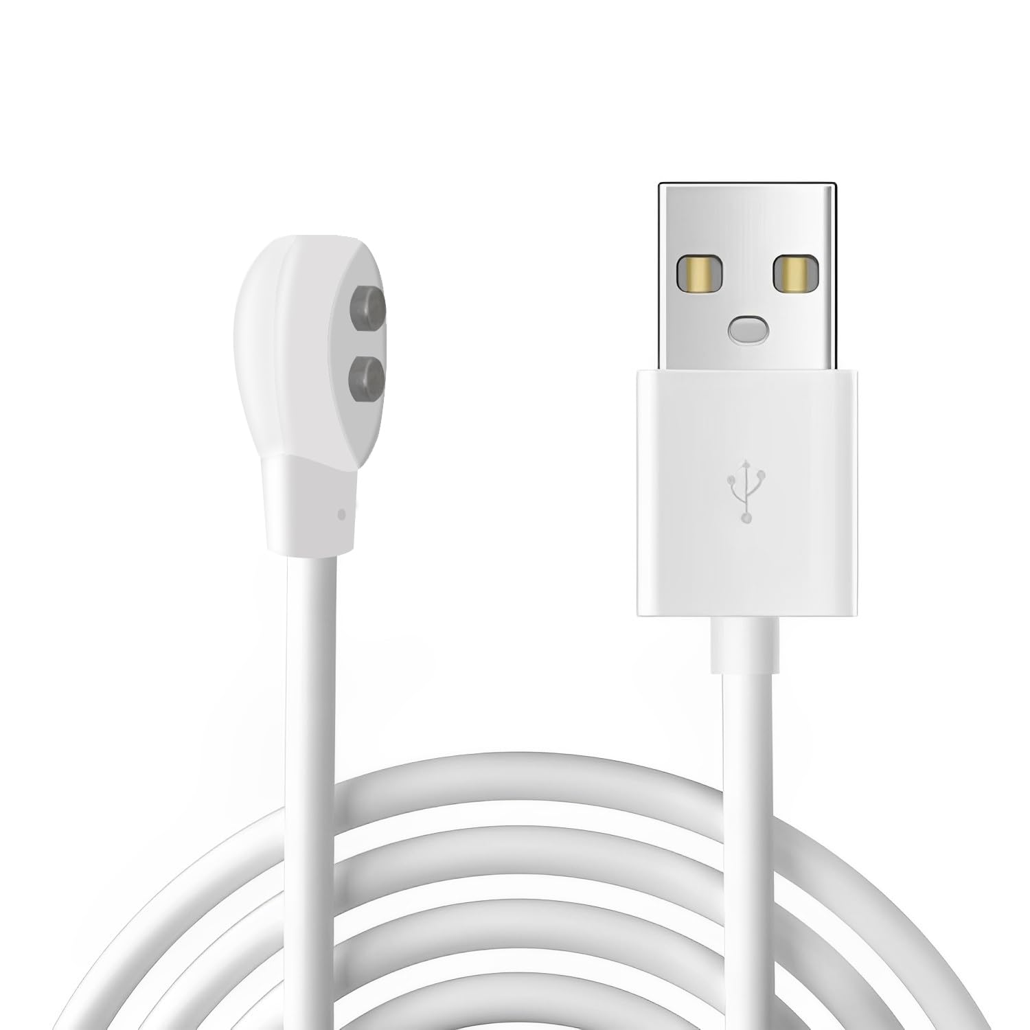 YiKaiEn 6mm Magnetic USB DC Charger Cable, 2.7ft Replacement Oval Base Charging Cord for Rechargeable Toys, Massagers, Electric Toothbrushes,Children's Watches, Dog Trainer, Facial Cleanser