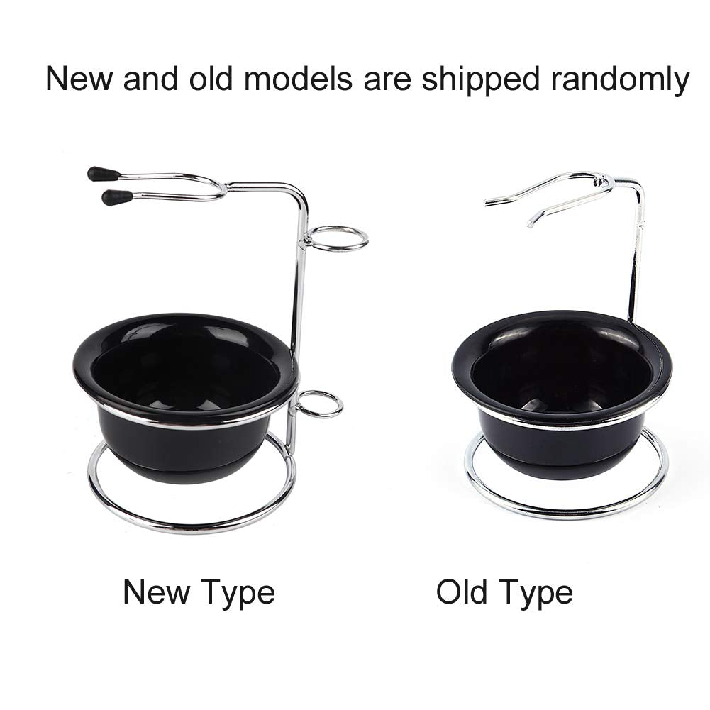 Stainless Steel Shaving Brush Stand, Black Shaving Bowl Holder, Dual Purpose Organizer for Men Wet Shaving Kit, Classic Gift