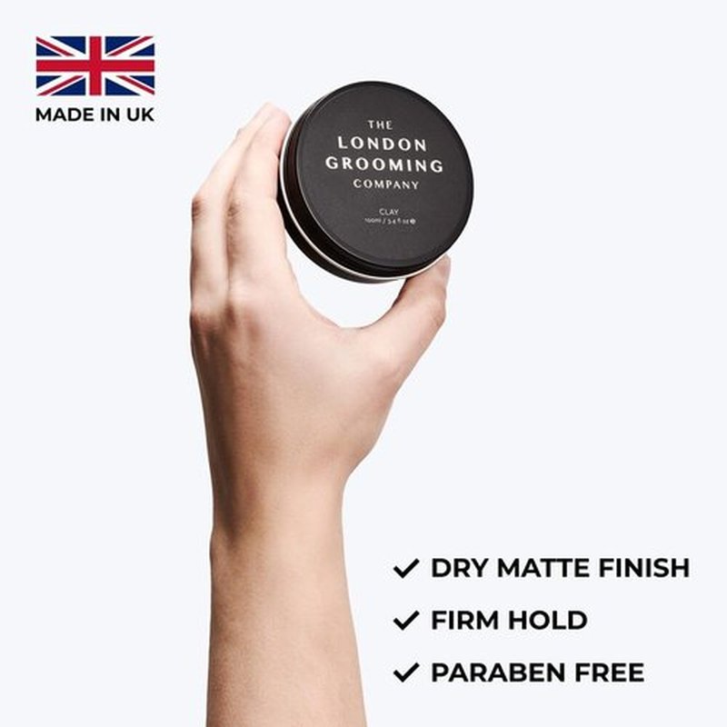 London Grooming Company Hair Clay for Men - Firm Matte Finish & All-Day Hold | Easy Wash Out | 1.7 Fl Oz (50ml)