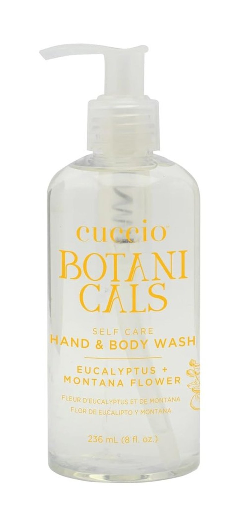 Cuccio Botanicals Hydrating Hand & Body Wash - Eucalyptus & Montana Flower, 8 oz | Soothing Cleanser for Soft Skin