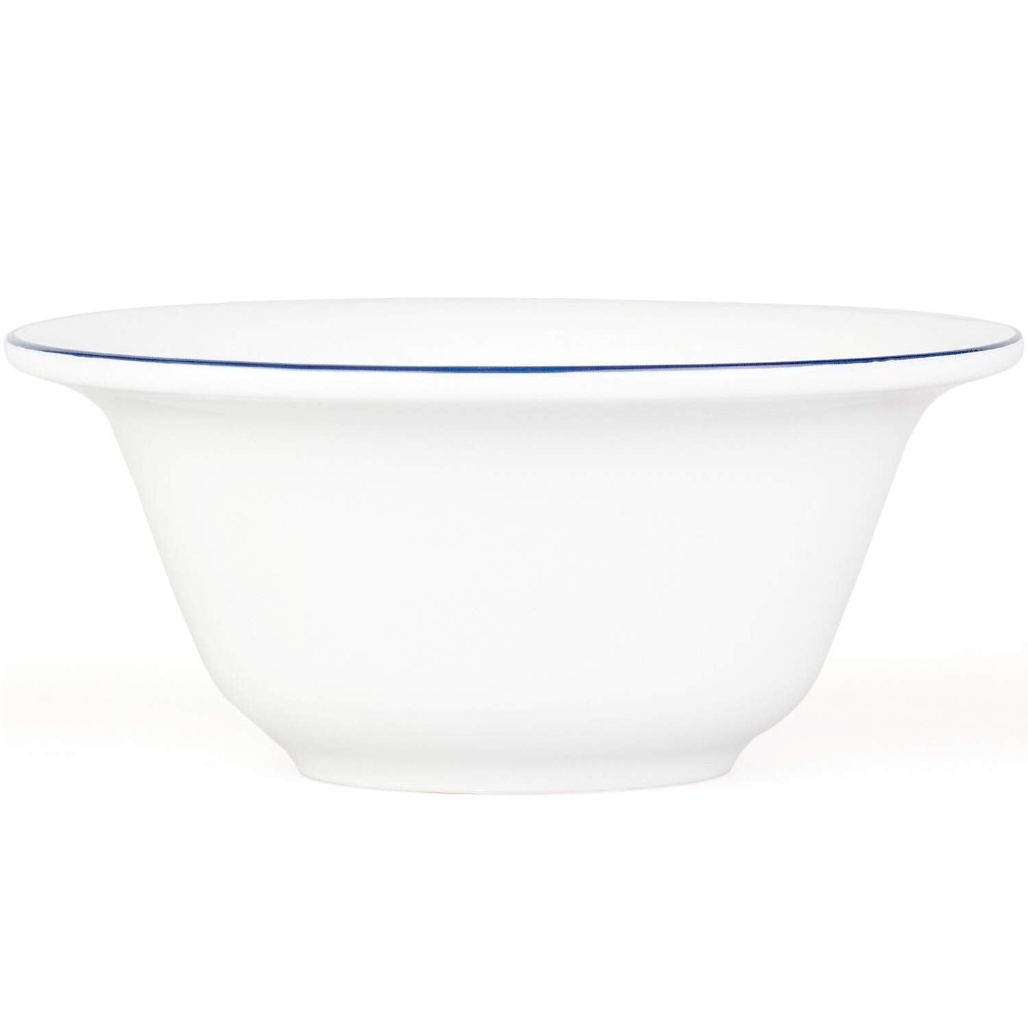 Fendrihan Porcelain Shaving Bowl, Hand-Painted Dark Blue Rim