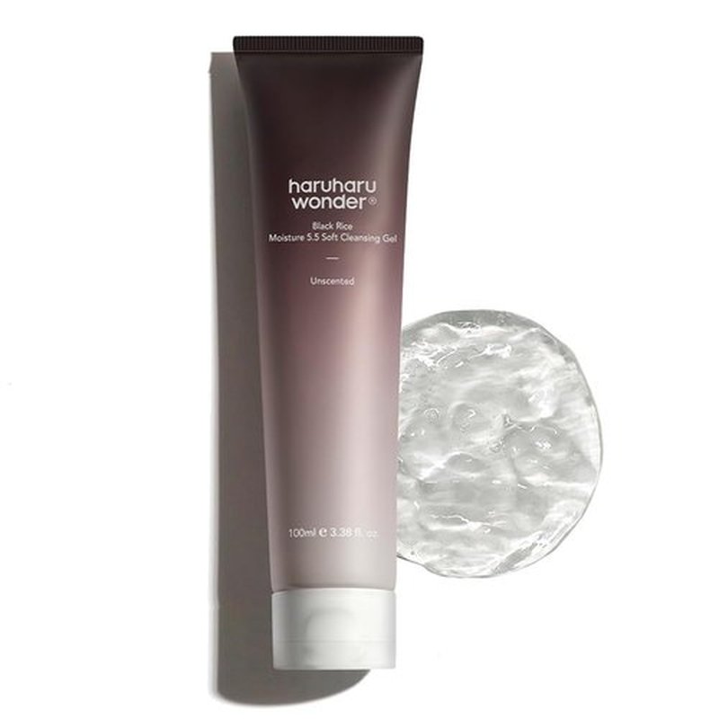 HARUHARU Wonder Black Rice Moisture Cleansing Gel - Gentle Daily Cleanser for Sensitive Skin | 3.4 fl. oz.