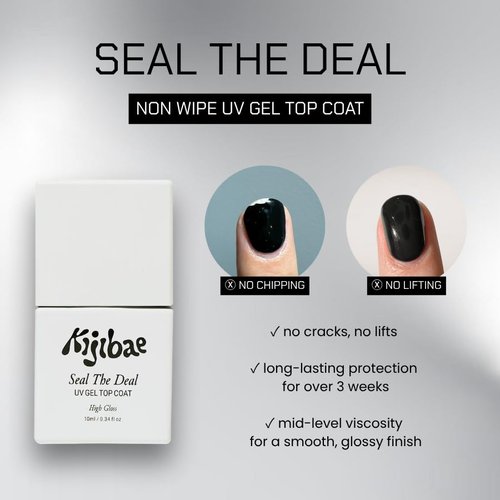 Seal The Deal UV Gel Top Coat - High Gloss Nail Protection for Long-Lasting Shine | 10ml / 0.34 fl oz