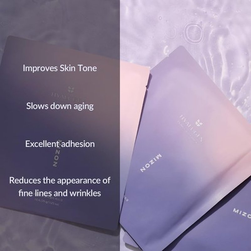 MIZON Hyalugen Pearl Jelly Face Mask (5 Pack) – Korean Beauty Full Face Sheet Mask with Collagen & Hyaluronic Acid