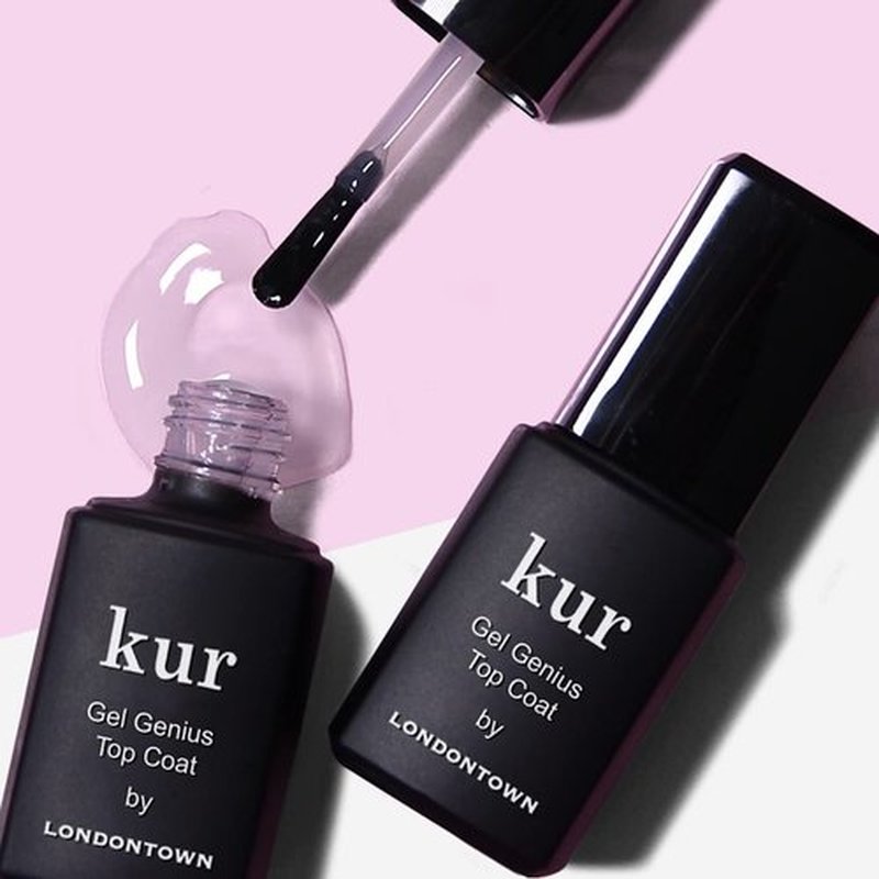 LONDONTOWN Nail Concealer & Gel Genius Top Coat Duo - Brighten & Illuminate Nails, Chip-Resistant Finish, 2 Piece Set, 0.4 Fl Oz