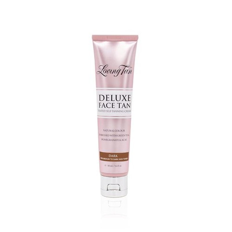 Loving Tan Deluxe Face Self Tanner - Dark, Streak-Free, Professional Quality | 1.6 Fl Oz, Cruelty-Free