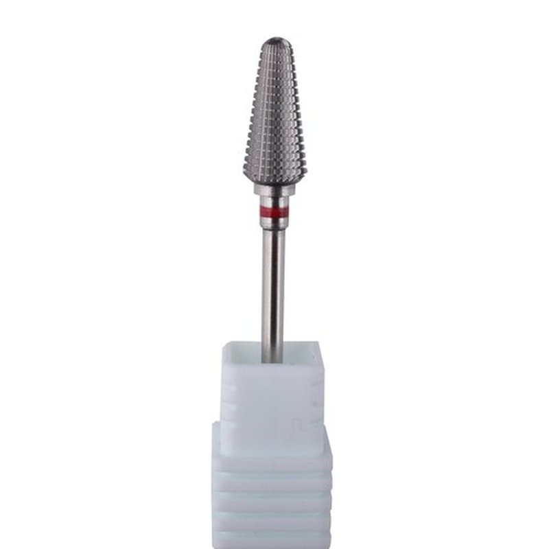 MZCMSL Tornado Carbide Nail Drill Bit - Fast Remove Acrylic or Hard Gel,Professional 3/32 Shank efile Bit for Nail Drill(Silver,Medium)
