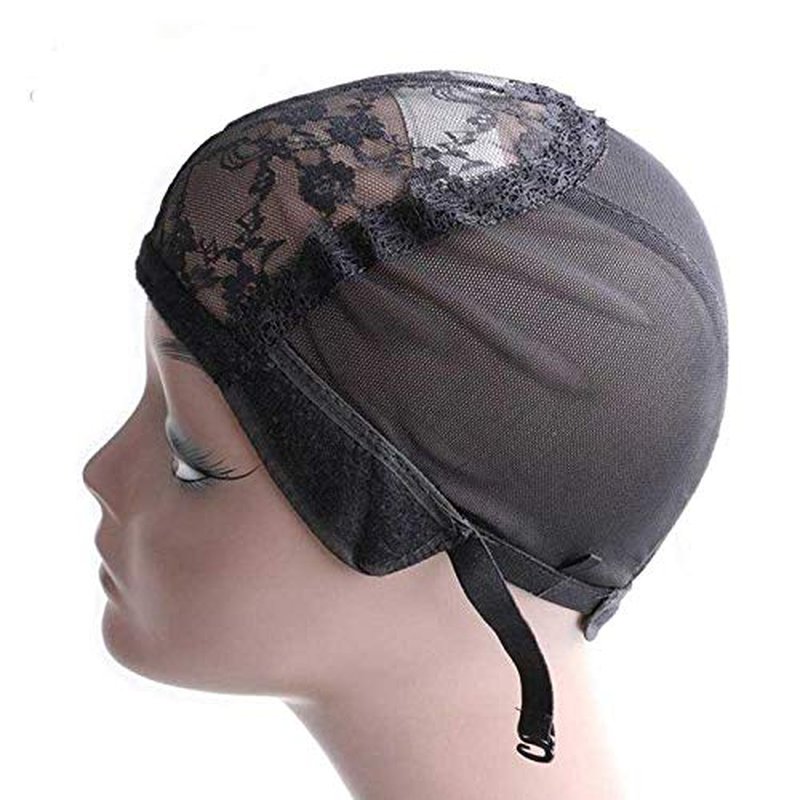5Pcs/lot Wig Cap for Making Wigs With Adjustable Strap And Hair Weaving Stretch Adjustable Glueless Wig Cap Black Dome Cap For Wig