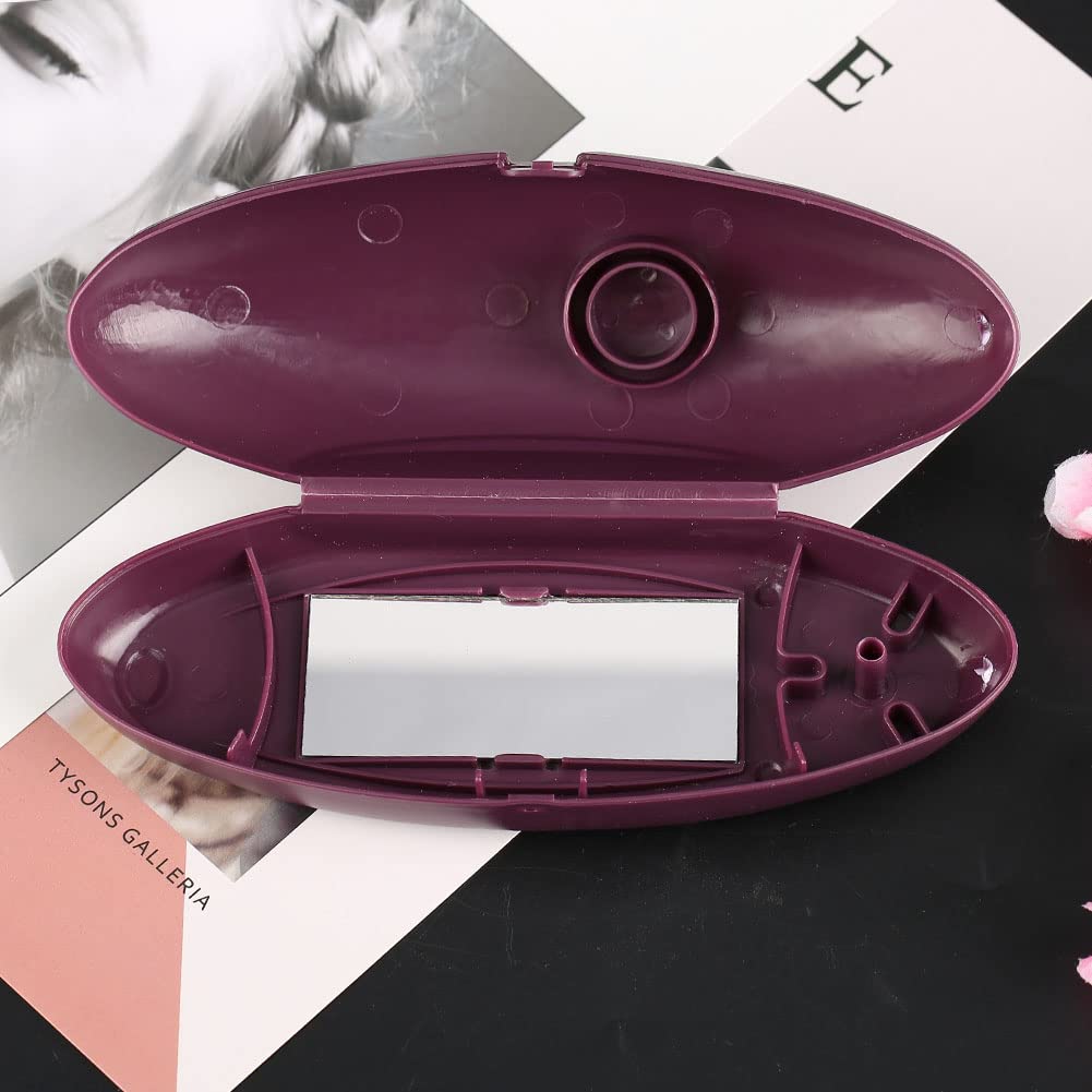 Facial Hair Removing Tool, Facial Hair Epilator Ideal Gifts Facial Hair Threading Removal Comfortable Purple Portable Facial Hair Remover with 10 Cotton Lines for Women(Glasses boxed)