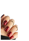Semi Cured Gel Nail Strips, Red Chrome 20pcs Adhesive UV Sticker, Wraps for Home Manicure DIY