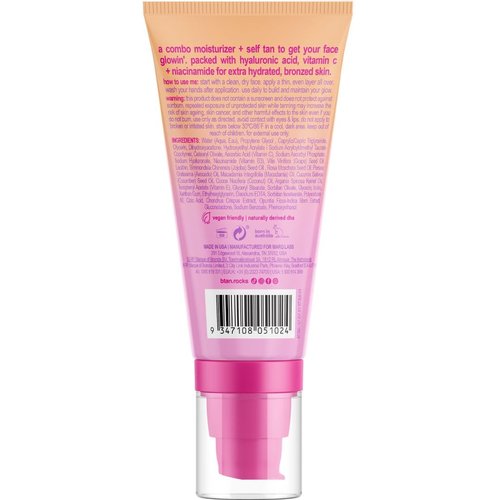 b.tan Gradual Self Tan Face Lotion - Addicted to the Glow | Daily Tanning Cream for Sunkissed Bronze, Hydrating with Vitamin C, Travel Size