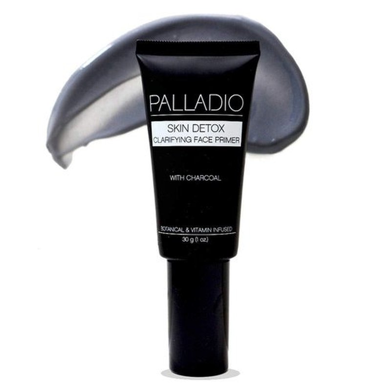Palladio Skin Detox Face Primer - Charcoal Infused for Smooth Makeup Base | 1 Ounce