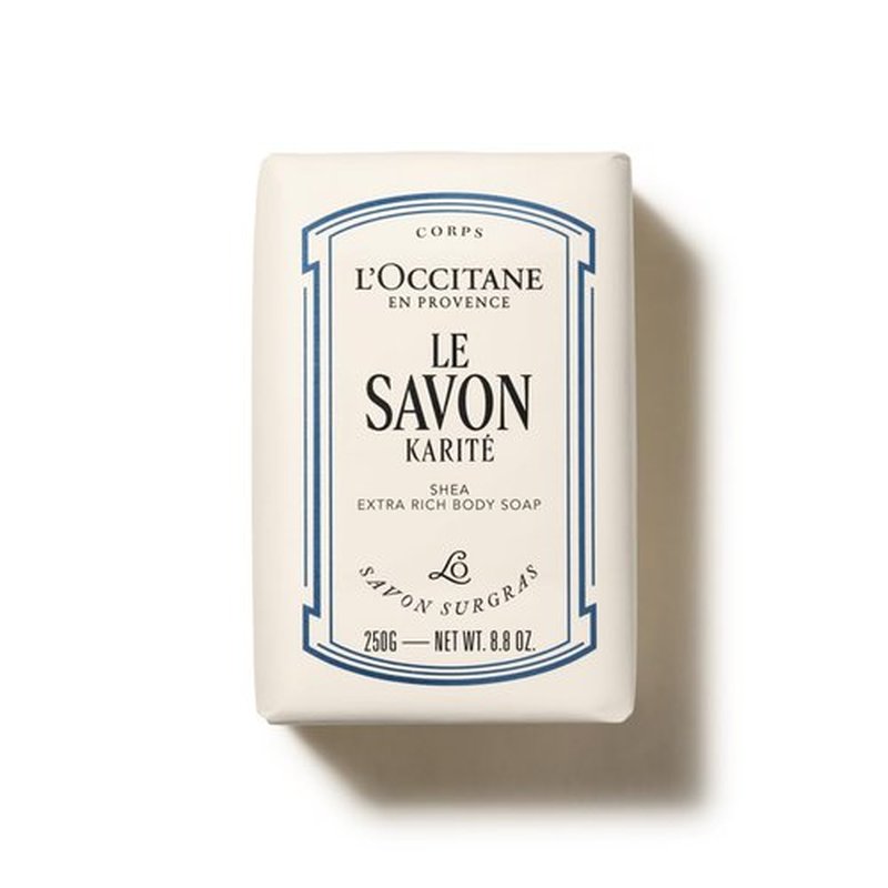 L'OCCITANE Shea Butter Hand & Body Soap Bar - Moisturizing, Extra-Gentle Formula, Vegan & Non-Drying