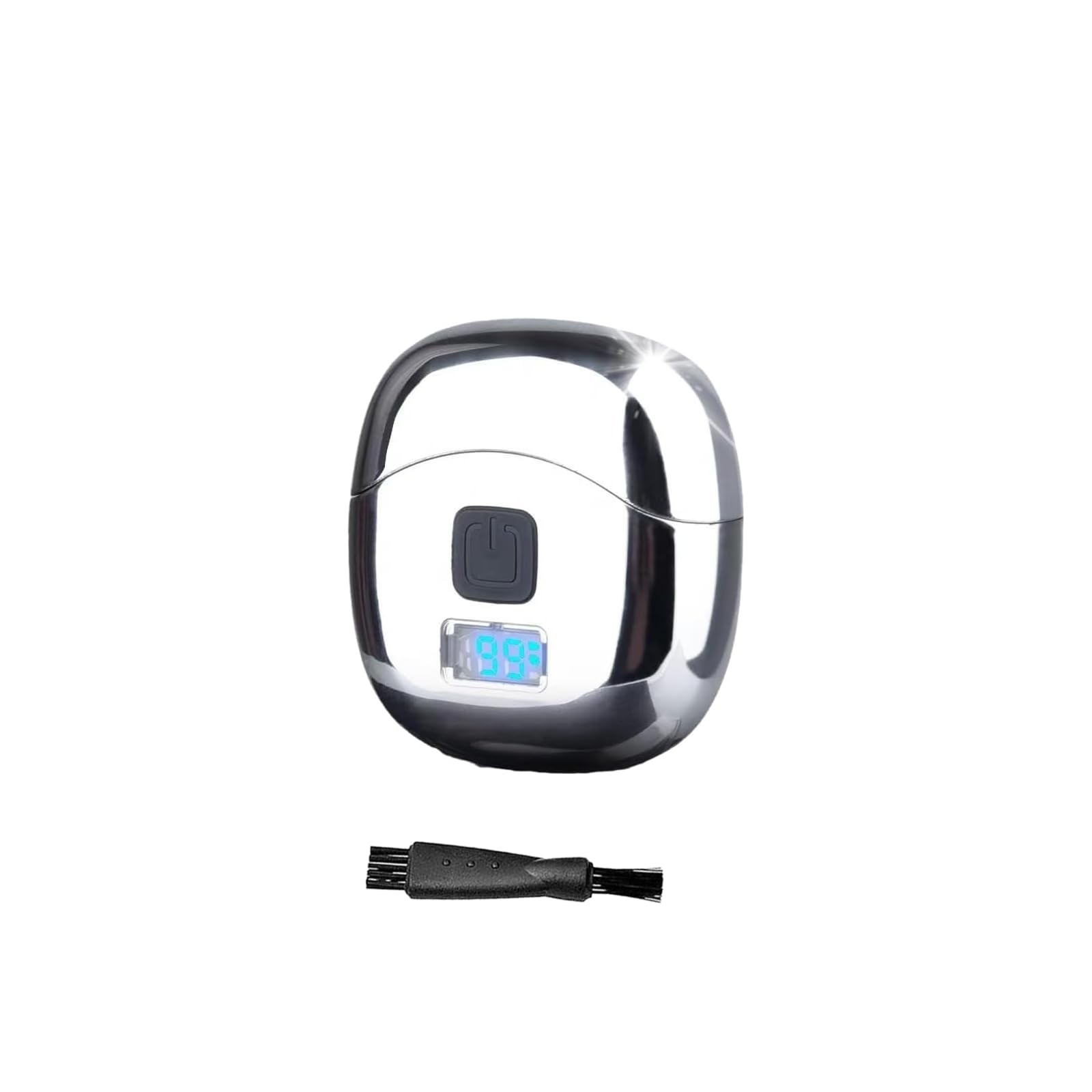 Electric Shaver for Men Mini, Portable Electric Razor with LED Display, Detachable Washable Head, Type-C Charging, Double Foil Rotary Shaver for Face