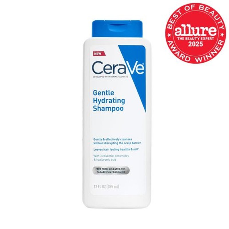 CeraVe Gentle Hydrating Shampoo - Soft, Healthy Hair & Scalp with Ceramides & Niacinamide | 12 Oz