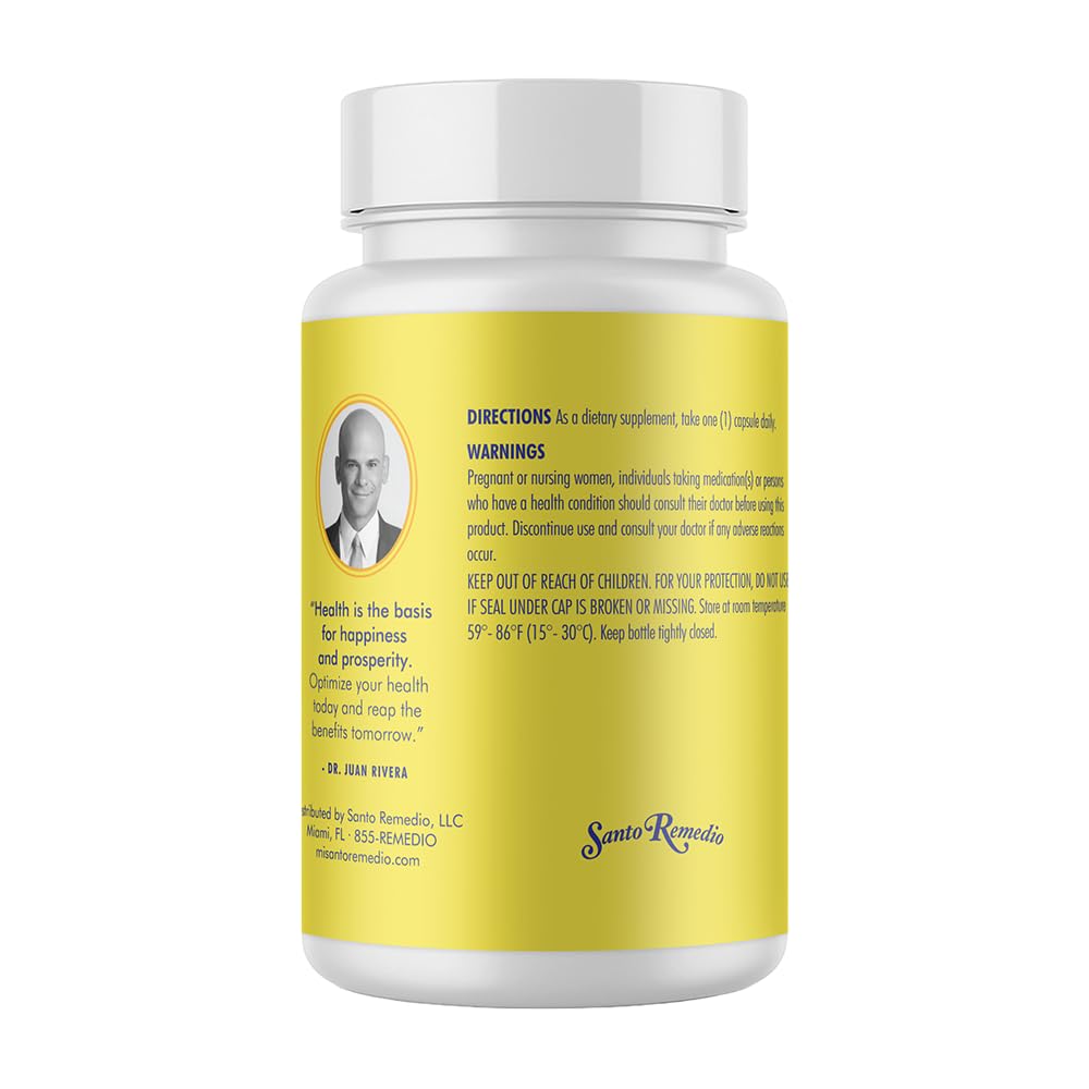 Santo Remedio Maca, Helps Support Healthy Energy Levels, Dietary Supplement, 750 mg per Serving, Vegetarian, No Artificial Flavors, No Artificial Colors, 90 Capsules, 90 Doses