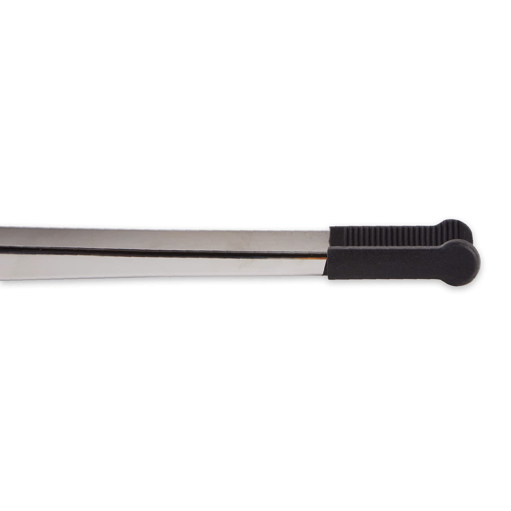 RSVP International Endurance Silicone Tipped Kitchen Tweezers Food Safe, Durable Stainless Steel, Heat Safe up to 475 Degrees F, 12" Length