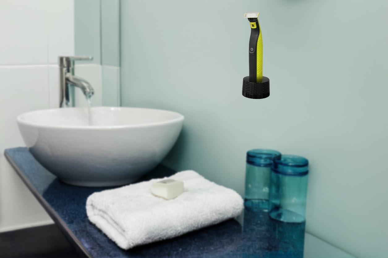 Charging Dock for Philips Norelco OneBlade QP2520/QP2530/QP2620/QP2630/QP2724/QP2834,Wall Mount Shaver Holder,Travel-Friendly Razor Stand(Cable Not Included)