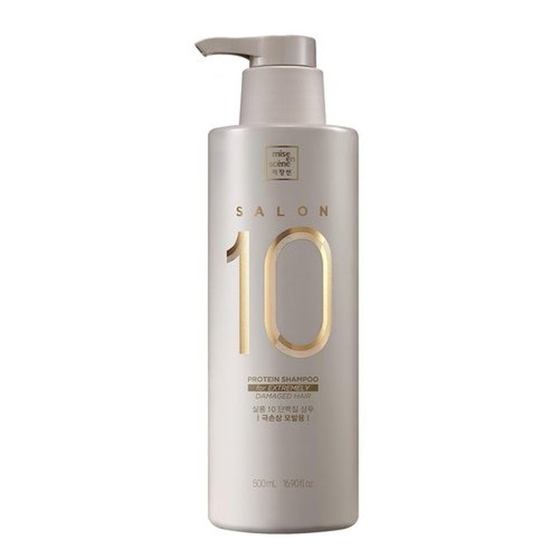 Mise En Scene Salon 10 Protein Shampoo - Restorative Formula for Severely Damaged Hair | 16.9 Fl. Oz.