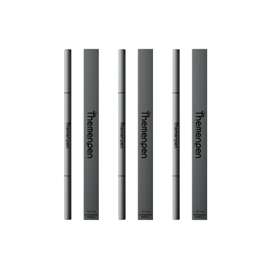 The Men Pen Complete Eyebrow + Hydrating Grooming Kit for Men | Scissors, Hydrating Caffeine Roller, Tweezers, Razors & 3 Eyebrow Filler Pens for Shaping | Trimming & Defining Brows