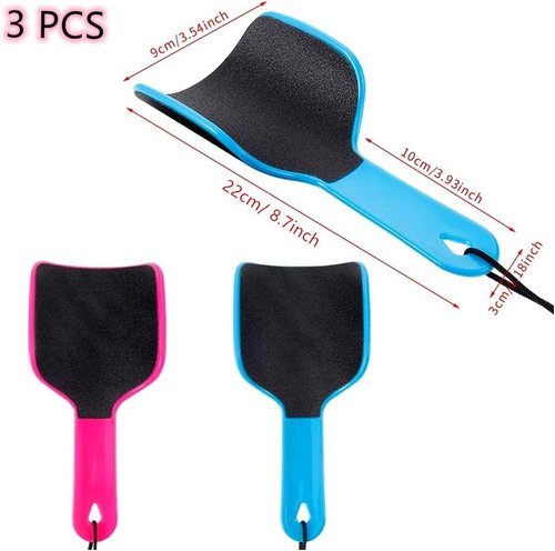 CHIYUYISEN Curved Foot File U-Shaped Design,Foot Pedicure Kit Foot Rasp Exfoliating Scrub Rub Board Double-Sided Dead Skin Calluses Removal Pedicure ，3 Colors