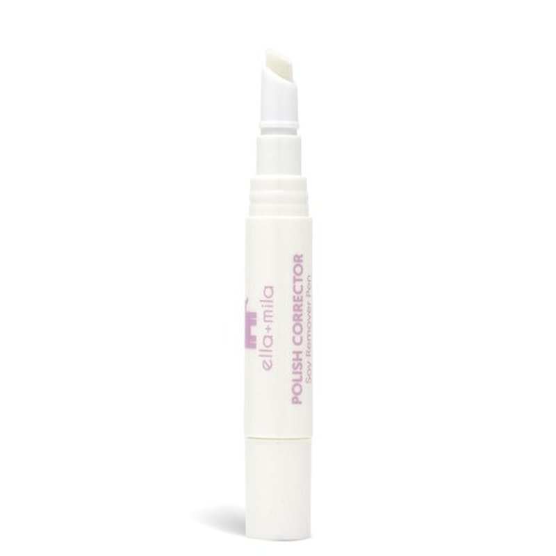 ella+mila Lavender Soy Nail Polish Remover Pen - Nail Polish Corrector Pen for Clean Up - Natural Fingernail Edge Cleaner Tool - Travel Size Fingernail Varnish Remover