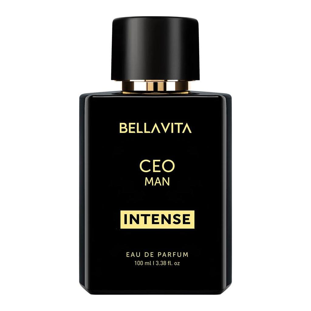 Bellavita Luxury CEO MAN INTENSE Eau de Parfum | 100 ml (3.4 fl.oz.) | Perfume for Men | Aromatic, Lavender, Carnation, and Musk Notes | Long Lasting Men's Fragrance | Gift for Father's Day