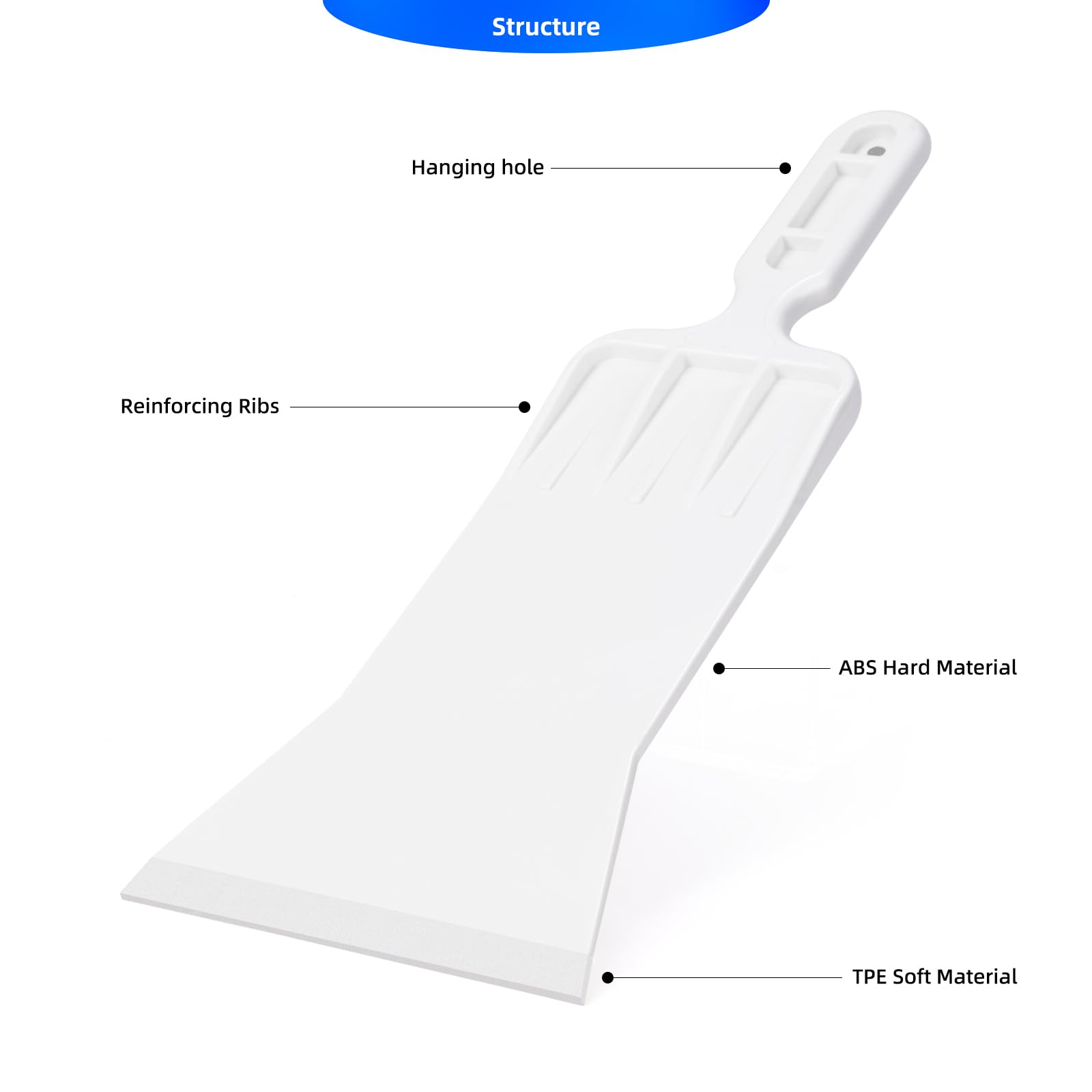 EHDIS Bulldozer Squeegee Flat Glass Window Film Bulldozer Tint Tools Car Front Windows Rear Glass Windshield Snow Frost Ice Removal Tool for Cars Trucks Window