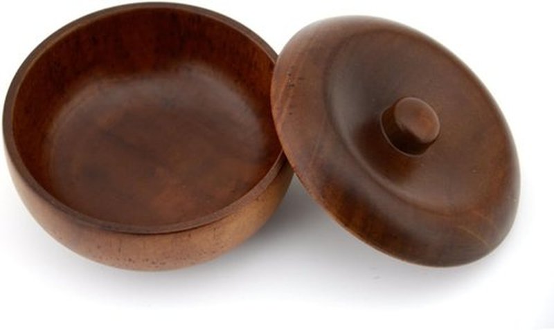 Grandslam Wooden Shaving Bowl - Easy Lather Design with Lid | Premium Oak Wood for Men