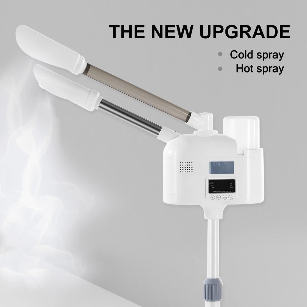 Artist hand Facial Steamer Professional 2 in 1 Hot and Cold Facial Steamer for Esthetician, Face Steamer for Facial Deep Cleansing, Fast Heating Moisturizing for Beauty Salon Spa Home Use