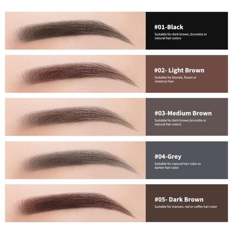 Berinist 12pcs Dark Brown Waterproof Eyebrow Pencils for Women, Retractable Dual-End Eye Brow Pencil with Brush, Triangular Tip Design, Easier to Define and Fill in Eyebrows for Natural Brow Shape