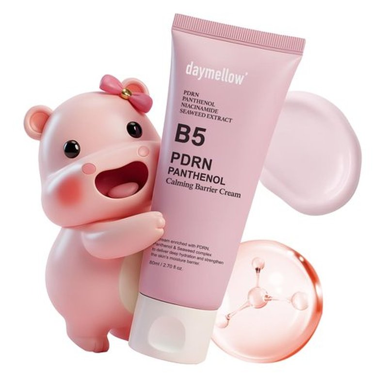 daymellow PDRN Panthenol Calming Barrier Cream 2.70 fl. oz / 5,000ppm Salmon DNA PDRN & 100,000ppm Panthenol, Niacinamide, Hydrating Moisturizer for Glowing Skin, Firming, Repairing & Revitalizing