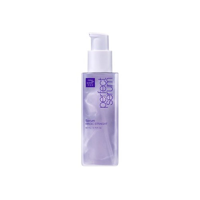 Mise En Scene Perfect Serum Magic Straight - Hair Taming Oil for Frizzy | Heat Protectant | Straightening Fixing | Humidity Hair Products | Coconut Oil | Sleek and Shine | Bergamot Scent, 2.70 Fl Oz