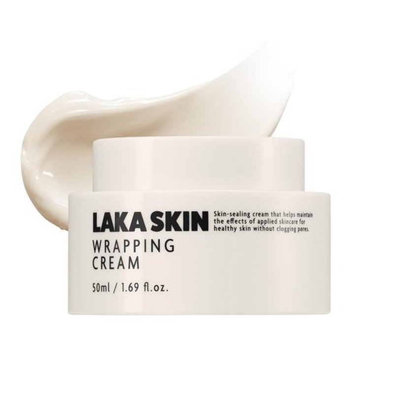 Laka Skin Wrapping Cream, 50ml/1.69 fl.oz, Ceramide for Skin Barrier, Dual PDRN, Non Comedogenic Tested, Korean Skin Care