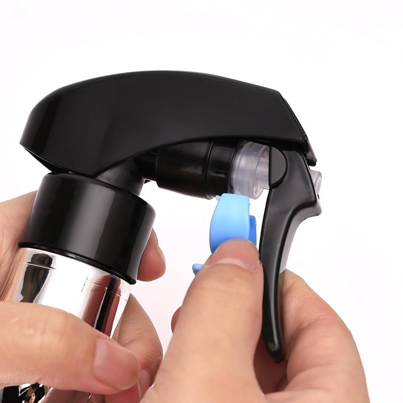 ZIBARBER Water Sprayer 500ml/16.9oz Hair Spray Bottle Hairdressing Barber Spray Bottle Whisky Squirt Bottle Mist Salon Hair Tools Home Gardening(Silvery)