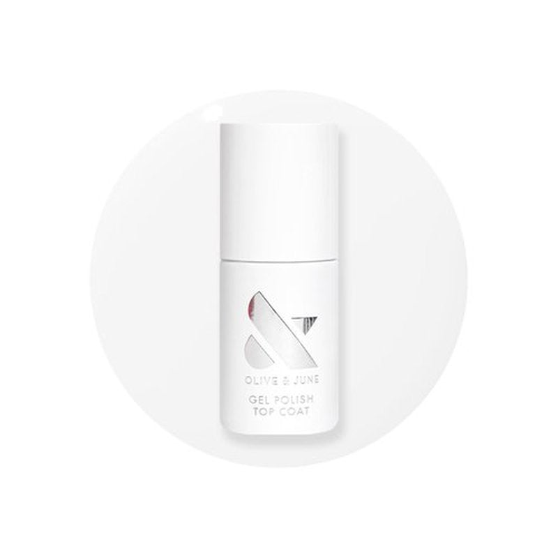 Olive & June Gel Polish Top Coat | UV LED Nail Lamp Needed | Long Lasting Formula | Up to 21 Days of Wear | Damage-Free Removal | Salon-Quality Manicure, Pedicure at Home | Vegan,HEMA-Free,Cruelty-Fre