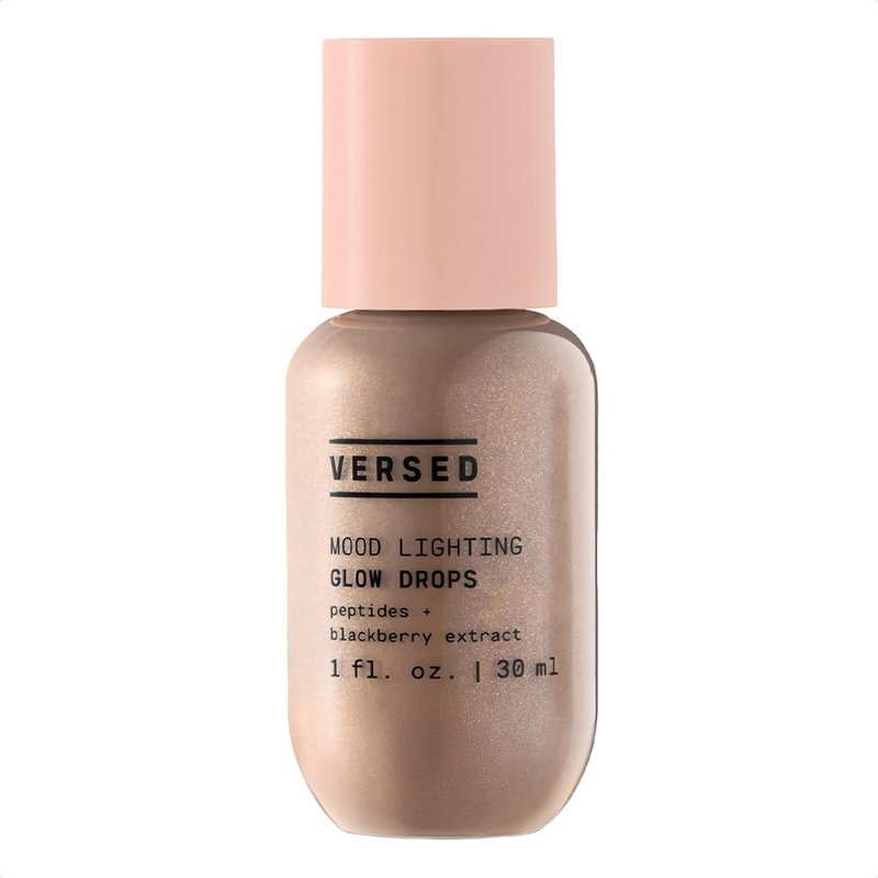 Versed Luminizing Glow Drops - Sheer Bronzed Liquid Highlighter with Antioxidants & Hydrating Hyaluronic Acid - Vegan (1 fl oz)