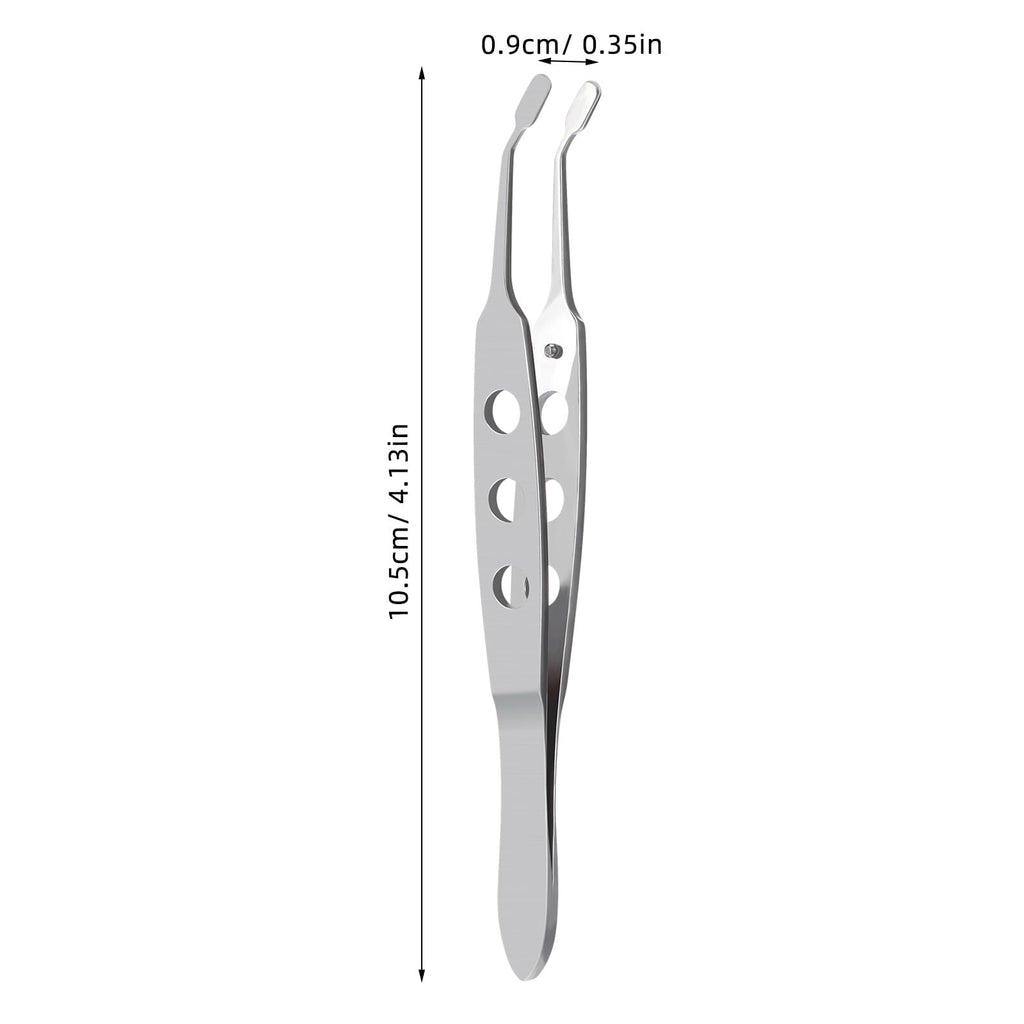 TEHAUX Meibomian Gland Expressor, Eyelid Massage Tool with Safety Stop Pin to Unclog Eye Oil Glands, Professional Dry Eye Tool for MGD & Chalazion Relief (Silver)