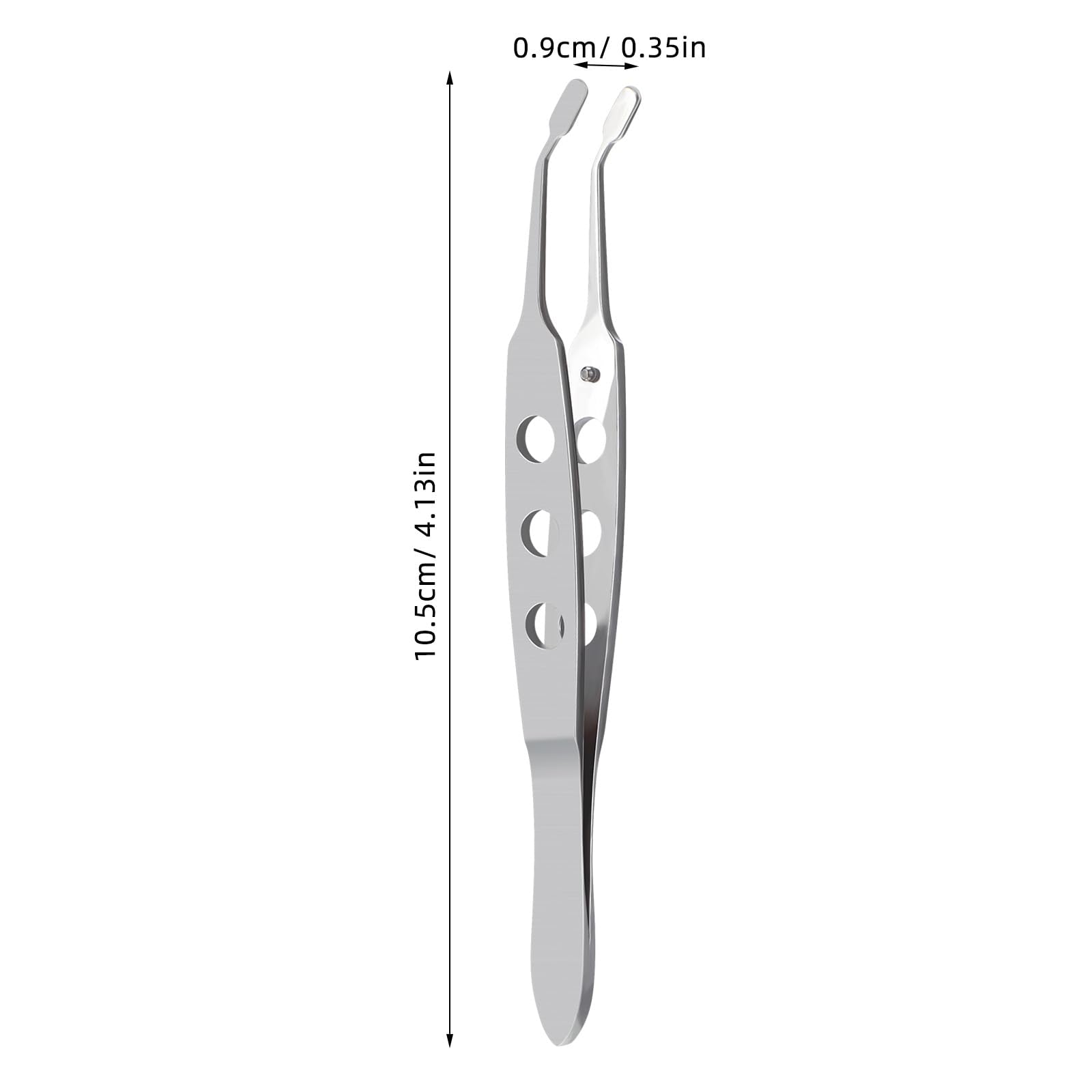 TEHAUX Meibomian Gland Expressor, Eyelid Massage Tool with Safety Stop Pin to Unclog Eye Oil Glands, Professional Dry Eye Tool for MGD & Chalazion Relief (Silver)