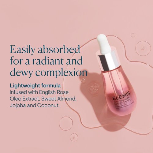 ELEMIS Pro-Collagen Rose Facial Oil - Lightweight Daily Oil for Soothing & Nourishing Skin | 15 mL