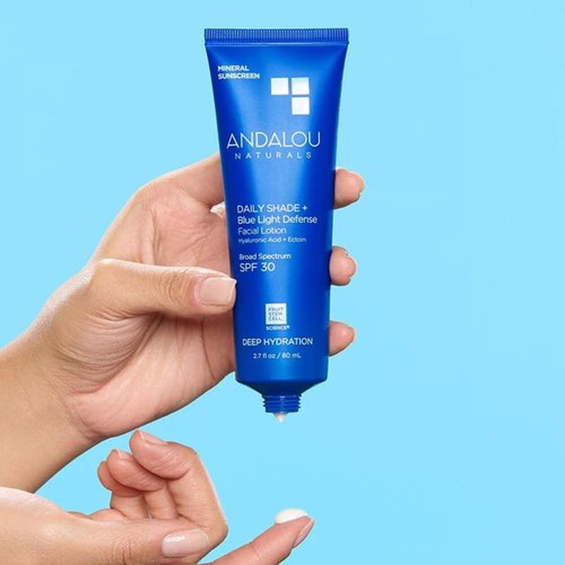 Andalou Naturals Clear Skin Sunscreen SPF 30 - Lightweight, Non-Greasy Facial Sunblock Lotion | 2.7 fl oz