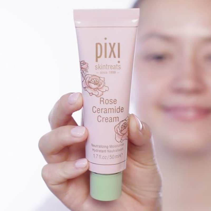 Pixi Beauty Rose Ceramide Hydrating Face Cream | Rose Infused Ceramide Daily Moisturizer | Ultra Rich Barrier Repair Cream for Radiant & Supple Skin Care | 1.70 Fl Oz