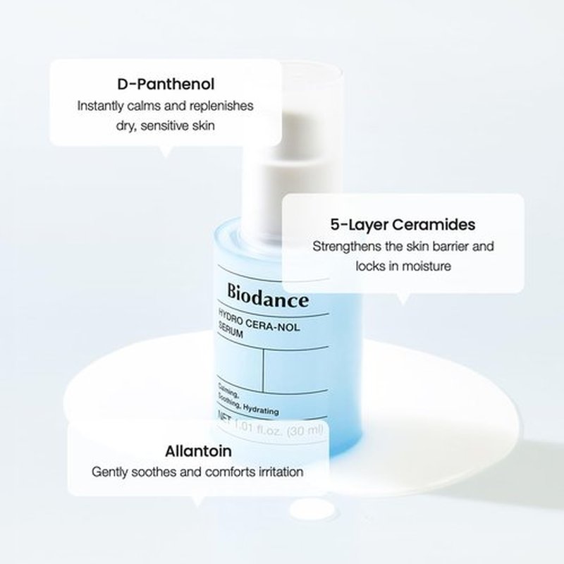 BIODANCE Hydro Cera-nol Serum - Hydrating & Soothing Facial Serum for Dry Skin | 1.01 fl. oz